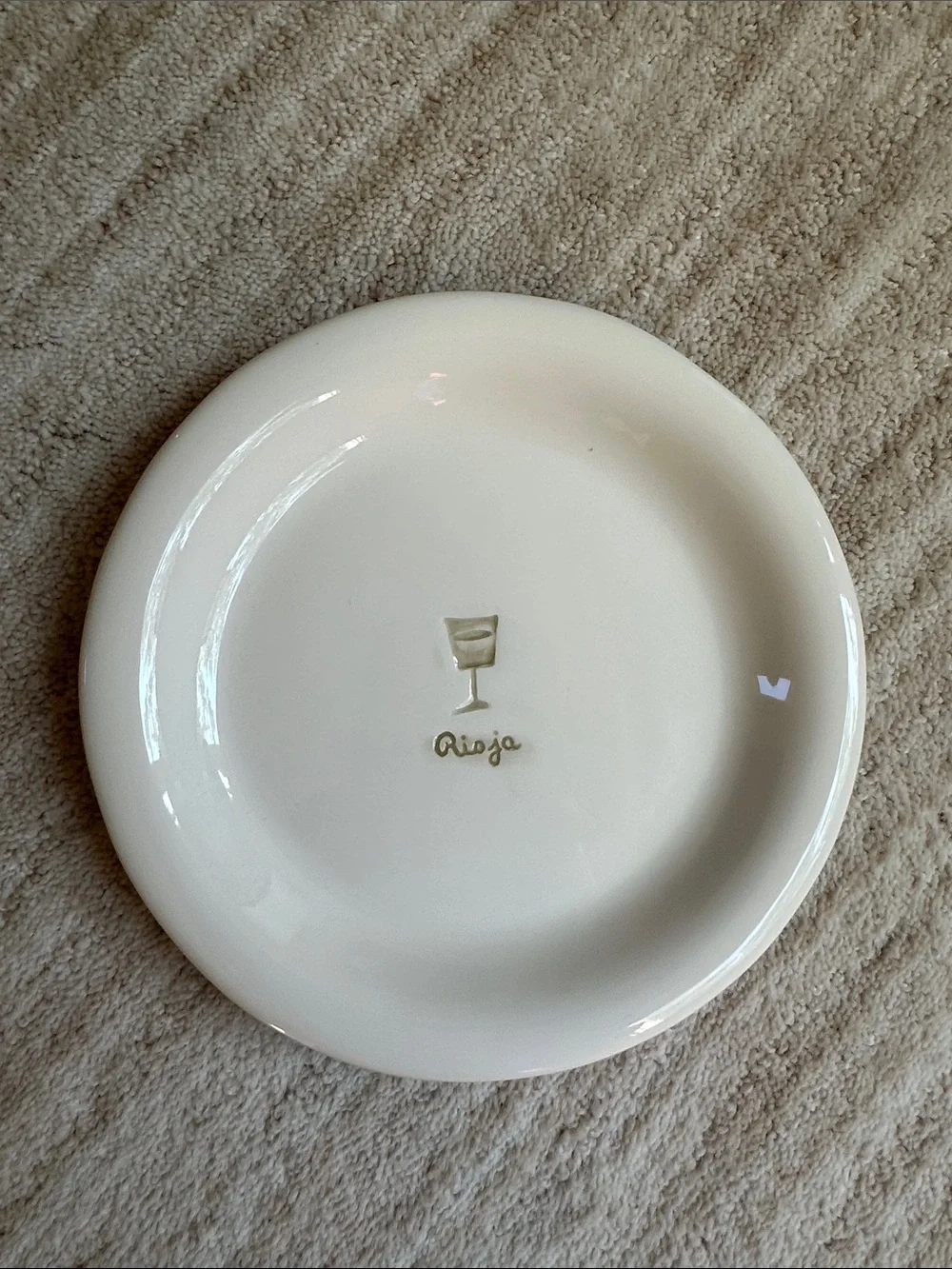 Set of 4 Williams-Sonoma Wine Series Cheese Dish Appetizer Plates Embossed